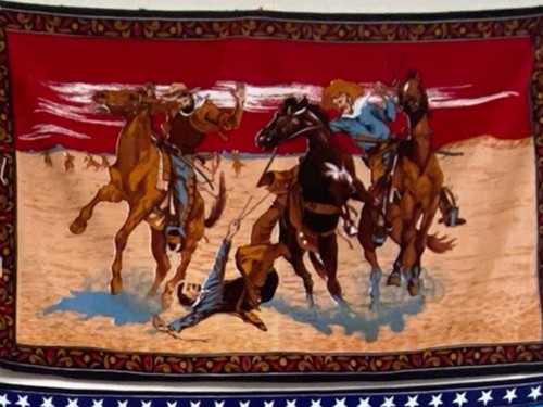 Cowboy western horse scene - western,