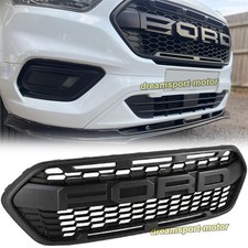 Front Grille For Ford 2018–2023 Transit Custom Raptor Style Matte Black W/Letter