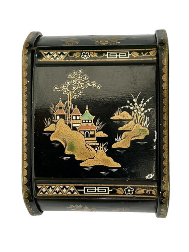 Vintage tin cigarette box with - cigarette,