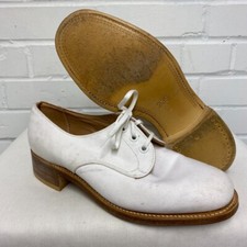 ROYAL NAVY SHOES - 4.5 Large Womens RN White Canvas Parade 235 Large British 