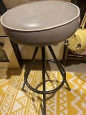 M Mid Century Pair Retro grey 50s 60s Bar Stools Bistro Diner