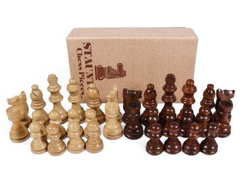 Vintage wooden staunton chess - vintage,
