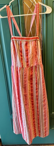 Loft striped cross back midi - striped,