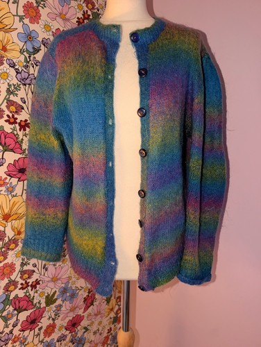 Vintage handknitted rainbow - vintage,