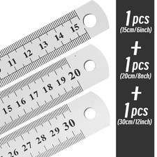 Double Side Metal Ruler
