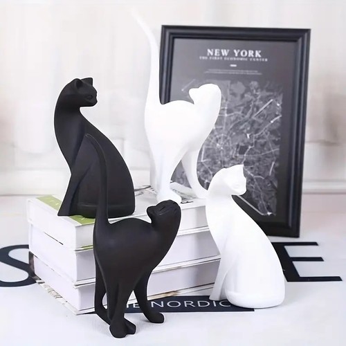 Abstract cat statues - abstract, modern