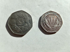 Elizabeth II. Decimal 50p - 1973 Circle of Hands & 1998 NHS 50th Anniversary.