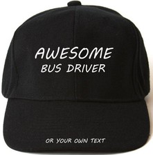 AWESOME BUS DRIVER PERSONALISED BASEBALL CAP HAT XMAS GIFT LANE