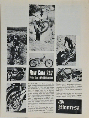 1971 montesa cota 247 trials - montesa,