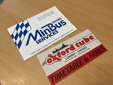 1980’S OXFORD  MINIBUS & OXFORD TUBE SERVICES  TIMETABLE SHEETS X 2 AS SHOWN