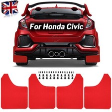 Red Car Mudflaps For Honda