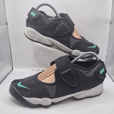 Nike Air Rift OG Mens UK 9 Split Toe Black Running Beach Sandals Minimal