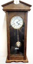 DGS Country Crafts Oak Mechanical Key Wound Handmade Wall Clock With Bim Bam Mov