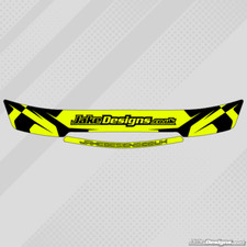 JakeDesigns HELMET VISOR STICKERS/STRIPS - Fluorescent Yellow