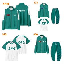 Kid Adult Jacket Pant Squid 2 Survival Game Cosplay Costume Tracksuit
