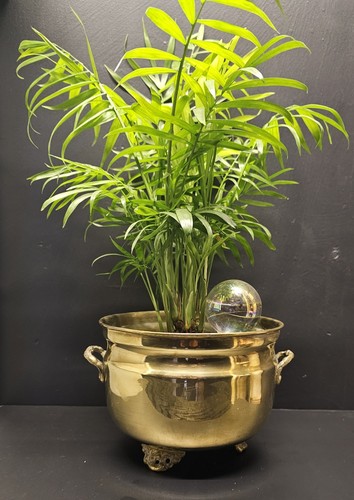 Vintage brass footed - brass,