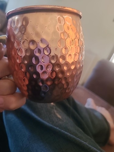 Decorative copper metal mug - mug, or