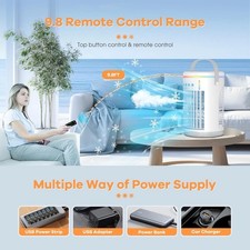 Portable Mini Air Conditioner 1400ML Personal Evaporative Cooler Humidifier Fan