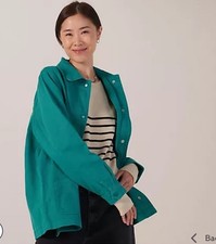 Denim & Co Cotton Twill Casual Jacket  Teal Large 100% Cotton RRP £50 New