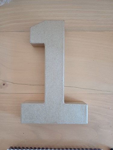Paper mache numbers - 3d,