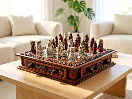 Mexican mesoamerican chess set - mexican,