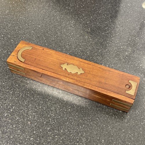 Antique edwardian walnut trick - edwardian,