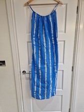 Zara Midi Dress Blue White