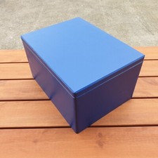 LARGE WOODEN BOX / TOY BOX 40x30x23cm WITHOUT HANDLES IN BLUE COLOUR