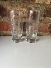 Tiger Half Pint Glass x2