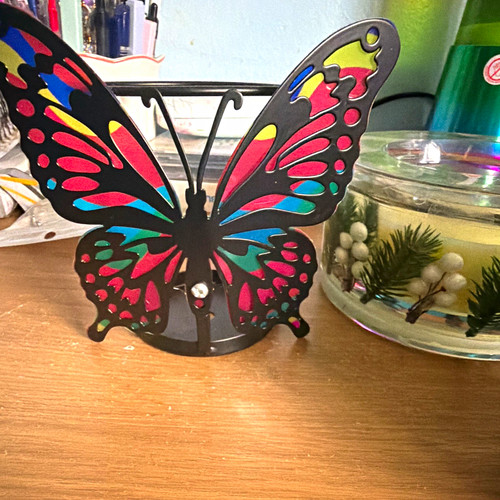 Metal butterfly tea light - tea,