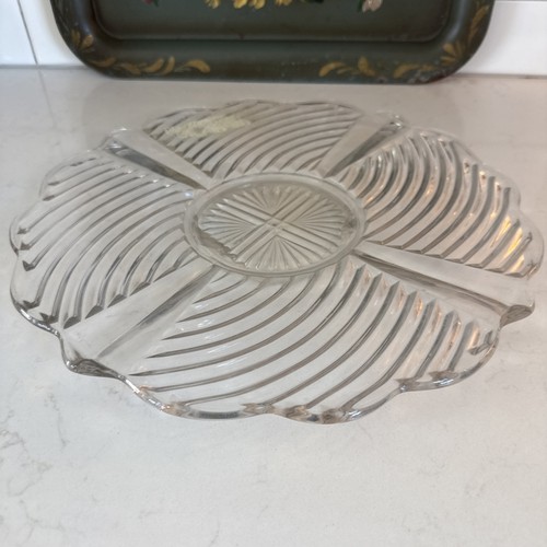 Vintage clear glass cake - vintage,