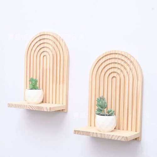 Wooden hanging floating shelf - wooden,