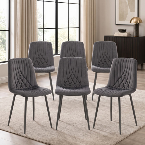 Modern padded velvet dining - modern,