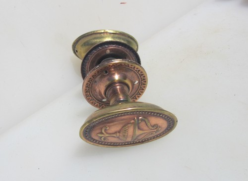 Antique copper door knobs - antique,