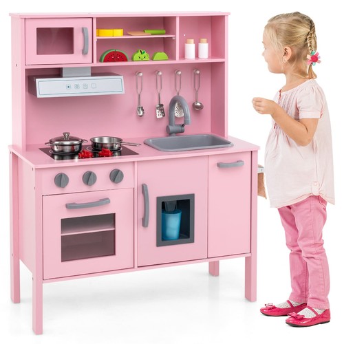 Wooden kids play kitchen set - kitchen,