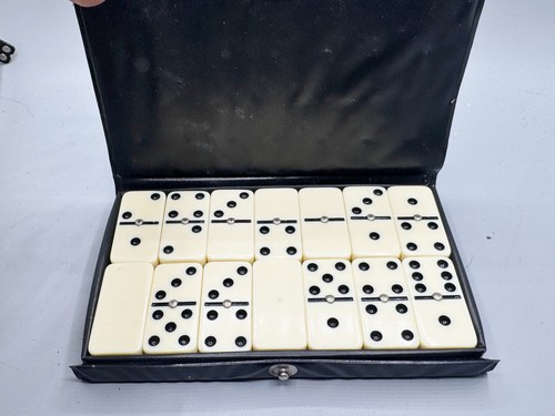 Dominoes set black - set, case