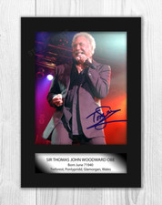 Tom Jones A4 signed mounted