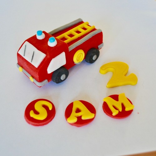 Fire engine truck - engine, cake