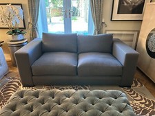 Immaculate George Smith Square Arm sofa in graphite grey wool rrp £10,320