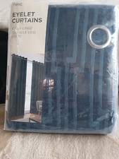 Next Teal Blue Chenille Geo