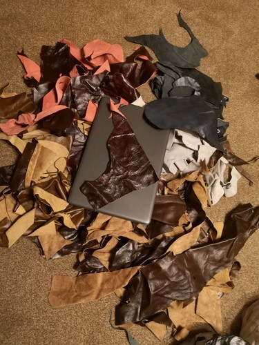 Leather new offcuts - new,