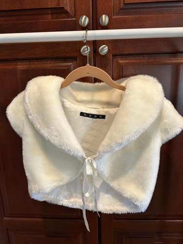 Girls winter white dressy - , fur