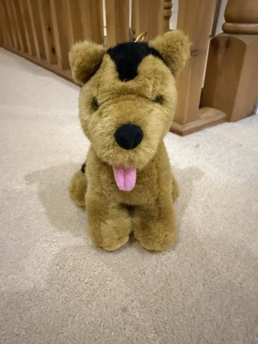 Vintage plush terrier dog - dog, soft