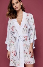 Ted Baker Floral Blossom satin Kimono Dressing Gown Robe Size 8_10