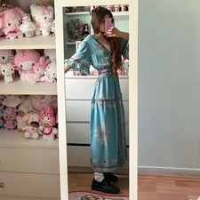 Monsoon blue maxi dress with a