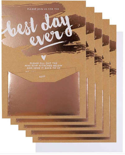 Paperchase rose foil best day - rose,
