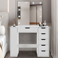 White Dressing Table with LED