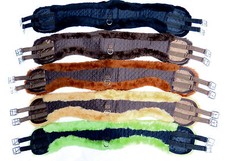 FSS Luxury Merino Sheepskin Curve Shaped Long Comfort Soft Padded Riding Girth