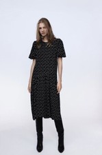 M ZARA BLACK WHITE POLKA DOT