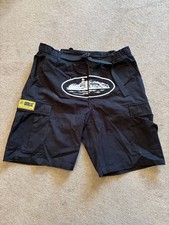 Corteiz Alcatraz Black Cargo Shorts - 100% authentic 